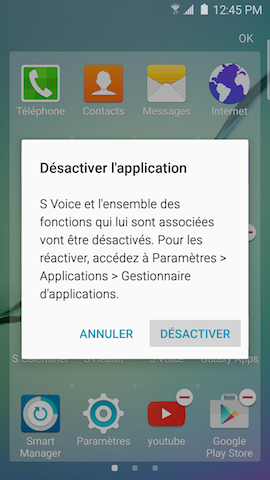 Galaxy S6 edge: Désinstaller ou désactiver des applications (SM-G925W)