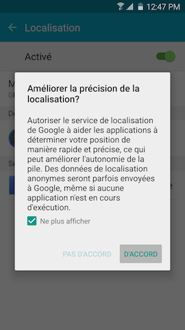 Galaxy S6 edge: Services de localisation (SM-G925W)