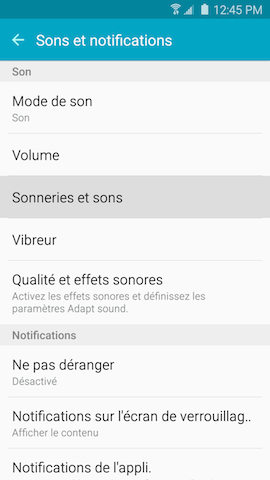Touchez Sonneries et sons