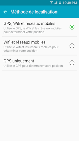 Galaxy S6 edge: Services de localisation (SM-G925W)