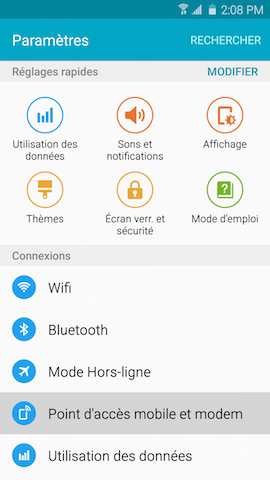 Point dacces mobile et modem
