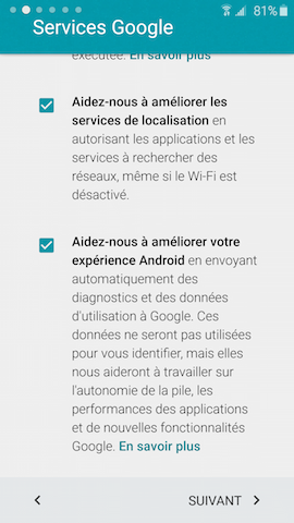 Grand Prime: Transfert des données d'un compte Google par NFC (SM-G530W)
