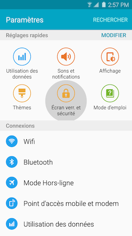 Galaxy S6: Épingler une application sur l'écran de l'appareil (SM-G920W)