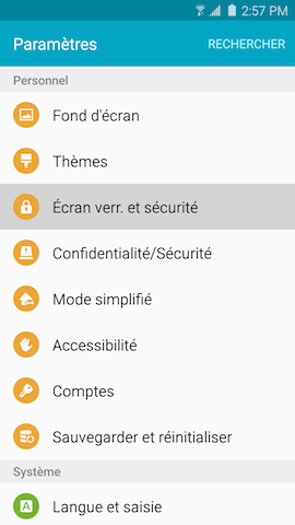 Galaxy S6: Épingler une application sur l'écran de l'appareil (SM-G920W)