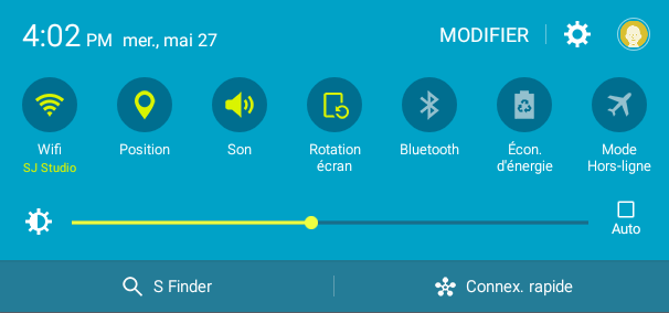 Galaxy Tab A: Utiliser le panneau de notifications (SM-T350)