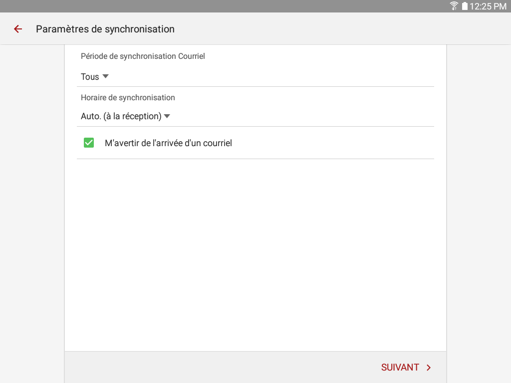 Galaxy Tab A: Ajouter un compte de courriel (SM-T350)