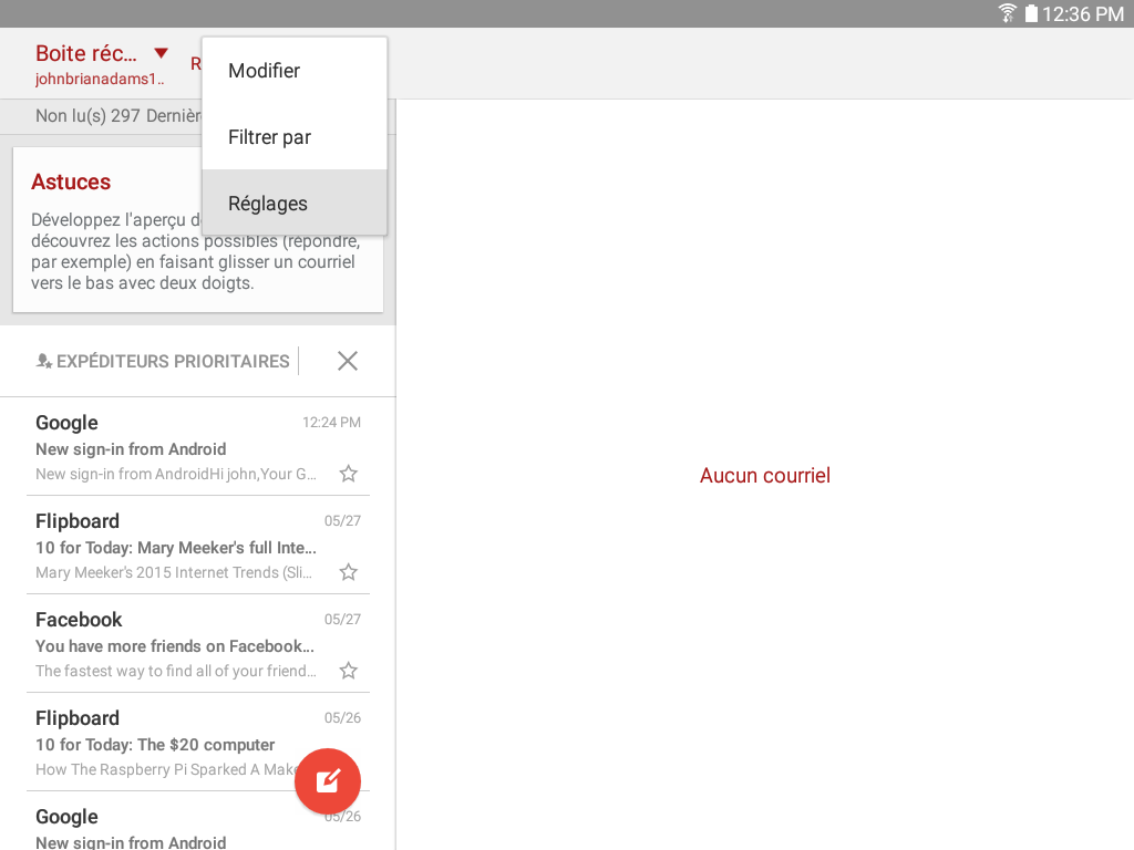 Galaxy Tab A: Ajouter un compte de courriel (SM-T350)