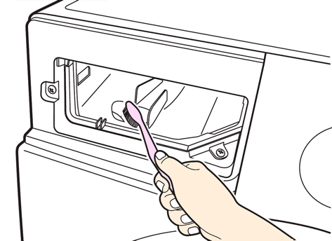 Comment nettoyer le tiroir distributeur de ma laveuse Samsung à chargement par le haut?