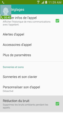 Galaxy S5 (Lollipop): Augmenter le volume d'appel (SM-G900W)