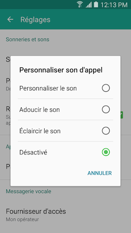 Galaxy S5 (Lollipop): Augmenter le volume d'appel (SM-G900W)