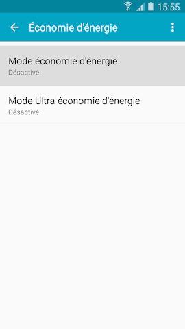 Galaxy S5 (Lollipop): Gérer l’autonomie de la pile (SM-G900W)