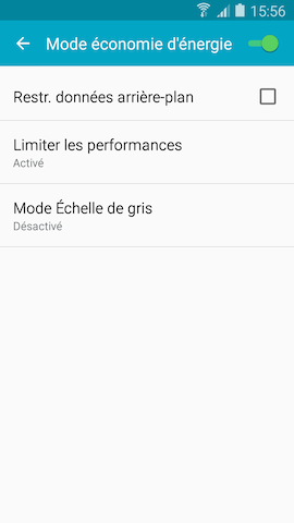 Galaxy S5 (Lollipop): Gérer l’autonomie de la pile (SM-G900W)