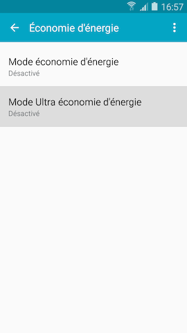 Galaxy S5 (Lollipop): Gérer l’autonomie de la pile (SM-G900W)