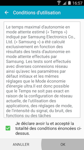 Galaxy S5 (Lollipop): Gérer l’autonomie de la pile (SM-G900W)