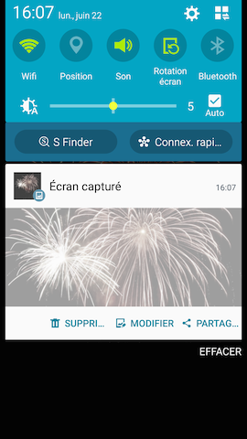 Galaxy S5 (Lollipop): Réaliser une capture d’écran (SM-G900W)