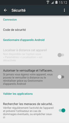 Galaxy S5 (Lollipop): Effacer toutes les données personnelles (SM-G900W)