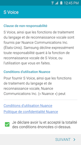 Galaxy S6: S voice (SM-G920W)