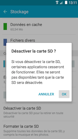Grand Prime: Insérer ou retirer une carte mémoire (SM-G530W)