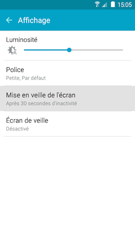 Grand Prime: Régler la luminosité et le délai de mise en veille de l’écran (SM-G530W)