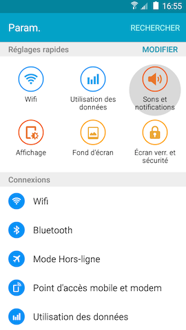 Grand Prime: Masquer des notifications sur l'écran de verrouillage (SM-G530W)