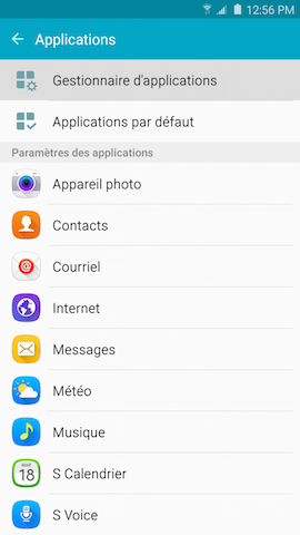 Galaxy Note5: Vder le cache ou effacer les données d'uneapplication (SM-N920W)
