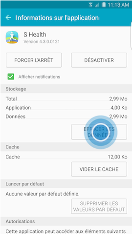 Comment vider le cache ou effacer les données d'une application sur mon Galaxy S6 edge+ ?
