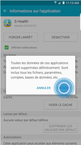 Comment vider le cache ou effacer les données d'une application sur mon Galaxy S6 edge+ ?