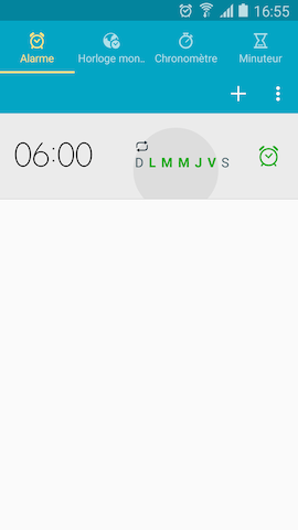 Galaxy S5 (Lollipop): Alarme de réveil (SM-G900W)