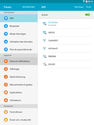 Galaxy Tab A: Alarme de réveil (SM-T350)