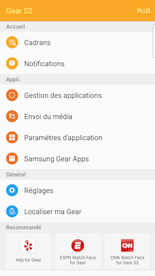 Touchez Localiser ma Gear