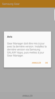 Gear S2: Connecter la Gear S2 à un appareil mobile Samsung (SM-R720)