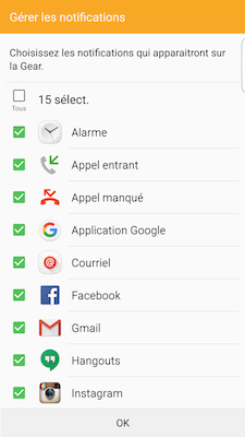 Gear S2: Connecter la Gear S2 à un appareil mobile Samsung (SM-R720)