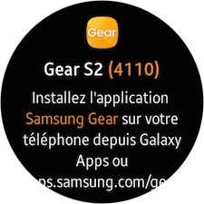 Gear S2: Connecter la Gear S2 à un appareil mobile Samsung (SM-R720)