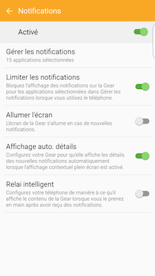 Gear S2: Gérer les notifications (SM-R720)