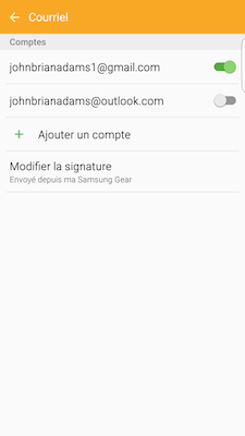Touchez le bouton coulissant