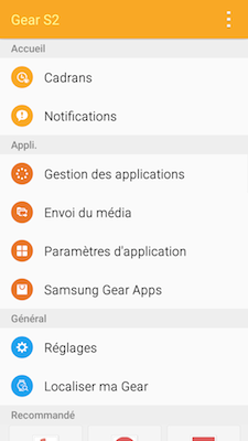 Gear S2: Utiliser l'application cartes et le système de navigation GPS (SM-R720)