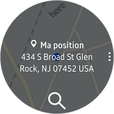 Gear S2: Utiliser l'application cartes et le système de navigation GPS (SM-R720)