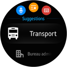 Gear S2: Utiliser l'application cartes et le système de navigation GPS (SM-R720)