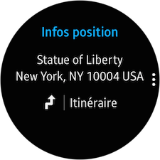 Gear S2: Utiliser l'application cartes et le système de navigation GPS (SM-R720)