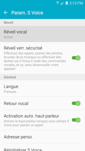 Galaxy S6: S voice (SM-G920W)