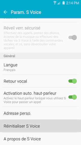 Galaxy S6: S voice (SM-G920W)