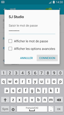 Ensuite, touchez CONNEXION
