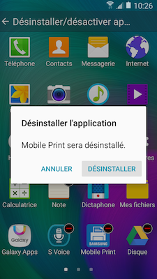 Galaxy A5: Désinstaller ou désactiver des applications (SM-A500W)