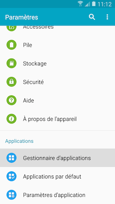 Galaxy A5: Vider le cache ou effacer les données d'une application (SM-A500W)