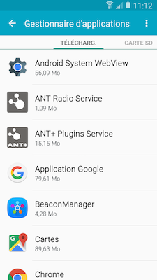 Galaxy A5: Vider le cache ou effacer les données d'une application (SM-A500W)
