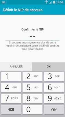 Galaxy A5: Type de verrouillage « Modèle » (SM-A500W)
