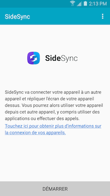 Touchez « Démarrer »