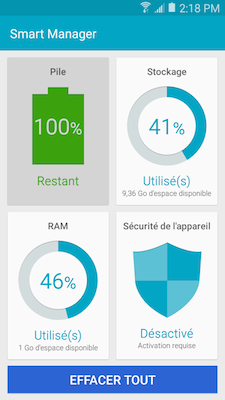 Galaxy A5: Smart Manager (SM-A500W)