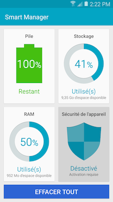Galaxy A5: Smart Manager (SM-A500W)