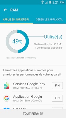 Galaxy A5: Smart Manager (SM-A500W)